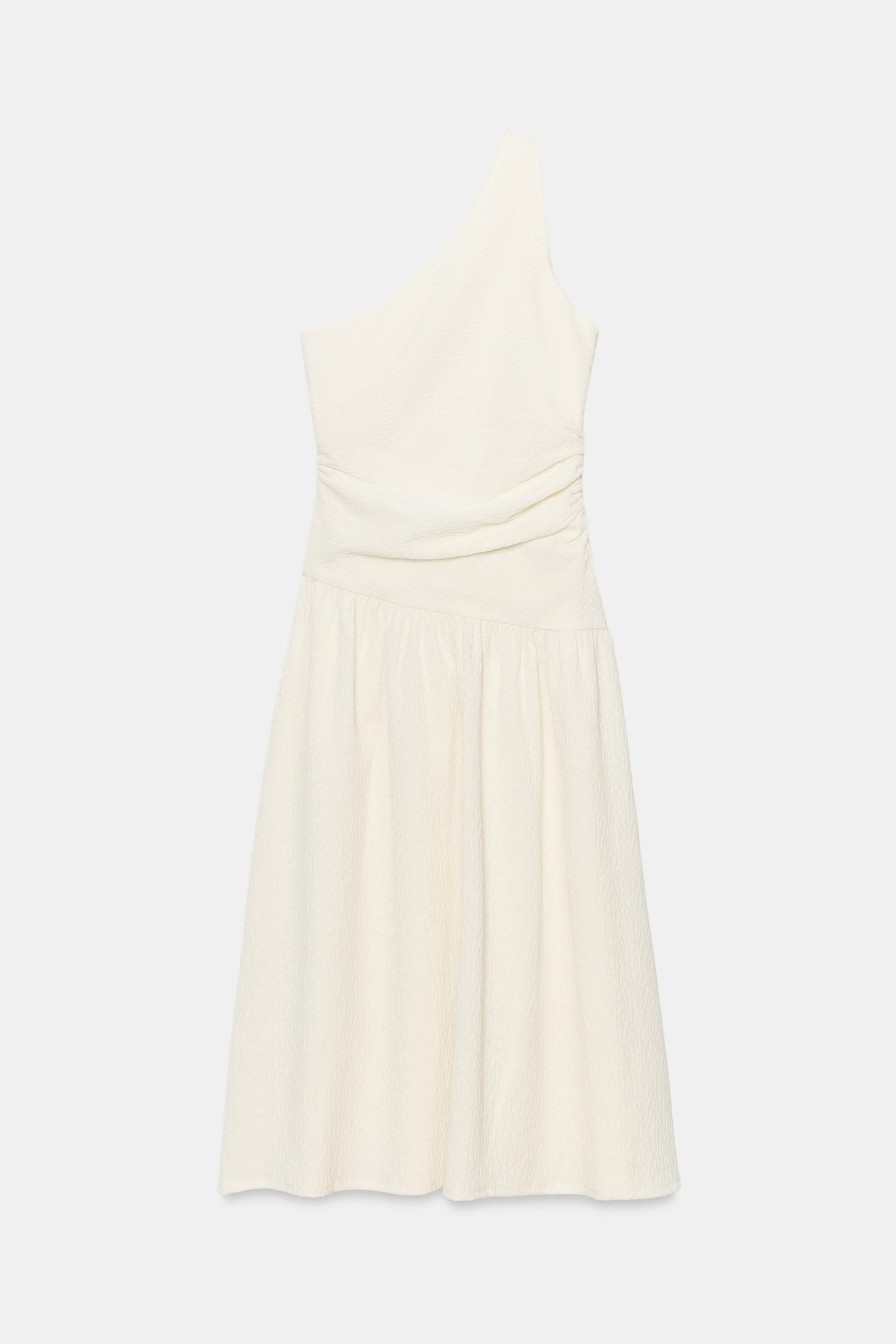 ASYMMETRIC TEXTURED DRESS